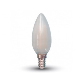 V-Tac LED žiarovka E14 C37 4W teplá biela filament frost