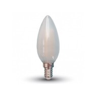 V-Tac LED žiarovka E14 C37 4W teplá biela frost filament stmievateľná - cena, porovnanie