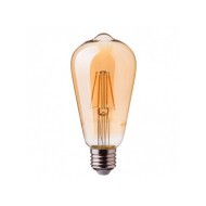 V-Tac LED žiarovka E27 8W teplá biela filament amber - cena, porovnanie