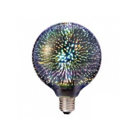 V-Tac LED žiarovka E27 G125 3W teplá biela filament "3D ježko"