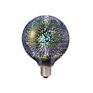 V-Tac LED žiarovka E27 G125 3W teplá biela filament "3D ježko" - cena, porovnanie