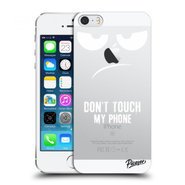 Picasee Silikónový prehľadný obal pre Apple iPhone 5/5S/SE - Don't Touch My Phone