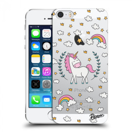 Picasee Silikónový prehľadný obal pre Apple iPhone 5/5S/SE - Unicorn star heaven