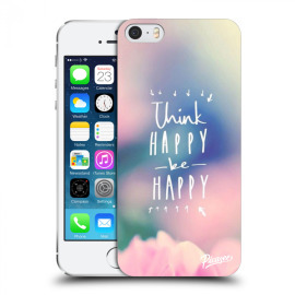 Picasee Silikónový prehľadný obal pre Apple iPhone 5/5S/SE - Think happy be happy