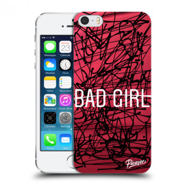 Picasee Silikónový prehľadný obal pre Apple iPhone 5/5S/SE - Bad girl