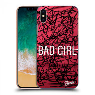 Picasee Silikónový prehľadný obal pre Apple iPhone X/XS - Bad girl - cena, porovnanie