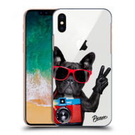 Picasee Silikónový prehľadný obal pre Apple iPhone X/XS - French Bulldog - cena, porovnanie