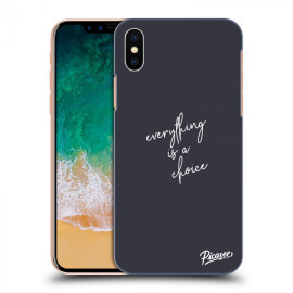 Picasee Silikónový prehľadný obal pre Apple iPhone X/XS - Everything is a choice