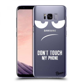 Picasee Silikónový prehľadný obal pre Samsung Galaxy S8 G950F - Don't Touch My Phone