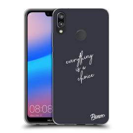 Picasee Silikónový prehľadný obal pre Huawei P20 Lite - Everything is a choice