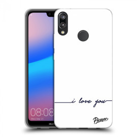 Picasee Silikónový prehľadný obal pre Huawei P20 Lite - I love you