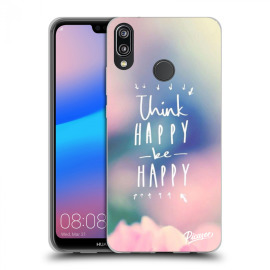 Picasee Silikónový prehľadný obal pre Huawei P20 Lite - Think happy be happy