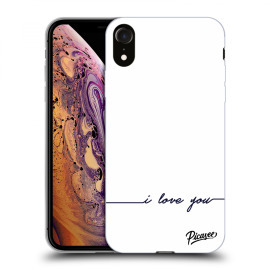 Picasee Silikónový prehľadný obal pre Apple iPhone XR - I love you