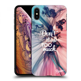 Picasee Silikónový čierny obal pre Apple iPhone XS Max - Don't think TOO much