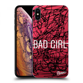 Picasee Silikónový prehľadný obal pre Apple iPhone XS Max - Bad girl