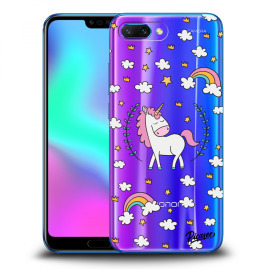 Picasee Silikónový prehľadný obal pre Honor 10 - Unicorn star heaven