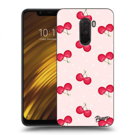 Picasee Silikónový čierny obal pre Xiaomi Pocophone F1 - Cherries