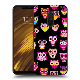 Picasee Silikónový čierny obal pre Xiaomi Pocophone F1 - Owls