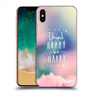 Picasee Silikónový čierny obal pre Apple iPhone X/XS - Think happy be happy - cena, porovnanie