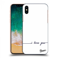 Picasee Silikónový čierny obal pre Apple iPhone X/XS - I love you - cena, porovnanie