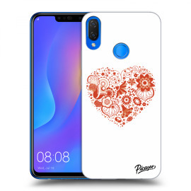 Picasee Silikónový čierny obal pre Huawei Nova 3i - Big heart