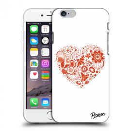 Picasee Silikónový čierny obal pre Apple iPhone 6/6S - Big heart