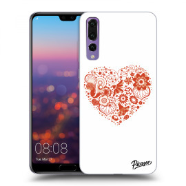 Picasee Silikónový čierny obal pre Huawei P20 Pro - Big heart