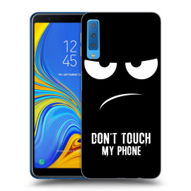 Picasee Silikónový čierny obal pre Samsung Galaxy A7 2018 A750F - Don't Touch My Phone