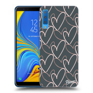 Picasee Silikónový čierny obal pre Samsung Galaxy A7 2018 A750F - Lots of love - cena, porovnanie