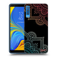 Picasee Silikónový čierny obal pre Samsung Galaxy A7 2018 A750F - Flowers pattern - cena, porovnanie