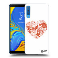 Picasee Silikónový čierny obal pre Samsung Galaxy A7 2018 A750F - Big heart - cena, porovnanie