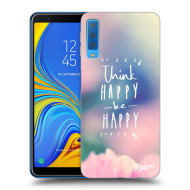 Picasee Silikónový prehľadný obal pre Samsung Galaxy A7 2018 A750F - Think happy be happy - cena, porovnanie