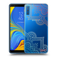 Picasee Silikónový prehľadný obal pre Samsung Galaxy A7 2018 A750F - Flowers pattern - cena, porovnanie