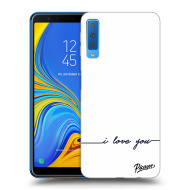 Picasee Silikónový prehľadný obal pre Samsung Galaxy A7 2018 A750F - I love you - cena, porovnanie