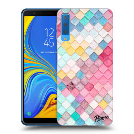 Picasee Silikónový prehľadný obal pre Samsung Galaxy A7 2018 A750F - Colorful roof