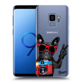 Picasee Silikónový prehľadný obal pre Samsung Galaxy S9 G960F - French Bulldog