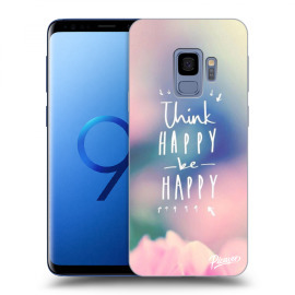 Picasee Silikónový čierny obal pre Samsung Galaxy S9 G960F - Think happy be happy