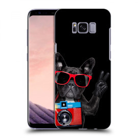 Picasee Silikónový čierny obal pre Samsung Galaxy S8 G950F - French Bulldog