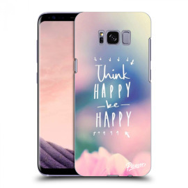 Picasee Silikónový čierny obal pre Samsung Galaxy S8 G950F - Think happy be happy