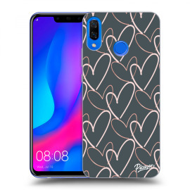 Picasee Silikónový čierny obal pre Huawei Nova 3 - Lots of love