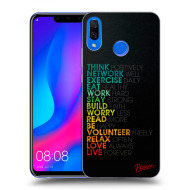 Picasee Silikónový čierny obal pre Huawei Nova 3 - Motto life - cena, porovnanie