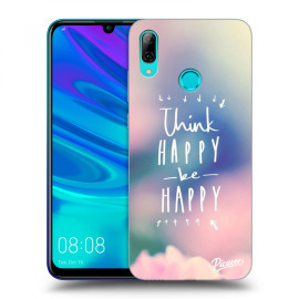 Picasee Silikónový prehľadný obal pre Huawei P Smart 2019 - Think happy be happy