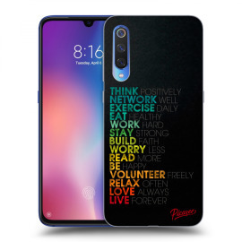 Picasee Silikónový prehľadný obal pre Xiaomi Mi 9 - Motto life