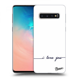 Picasee Silikónový čierny obal pre Samsung Galaxy S10 G973 - I love you