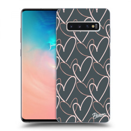 Picasee Silikónový prehľadný obal pre Samsung Galaxy S10 Plus G975 - Lots of love