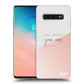 Picasee Silikónový prehľadný obal pre Samsung Galaxy S10 Plus G975 - You create your own opportunities