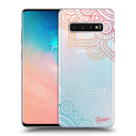 Picasee Silikónový prehľadný obal pre Samsung Galaxy S10 Plus G975 - Flowers pattern