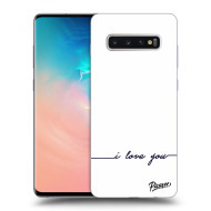 Picasee Silikónový prehľadný obal pre Samsung Galaxy S10 Plus G975 - I love you - cena, porovnanie