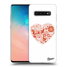 Picasee Silikónový prehľadný obal pre Samsung Galaxy S10 Plus G975 - Big heart