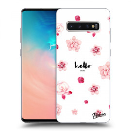 Picasee Silikónový prehľadný obal pre Samsung Galaxy S10 Plus G975 - Hello there